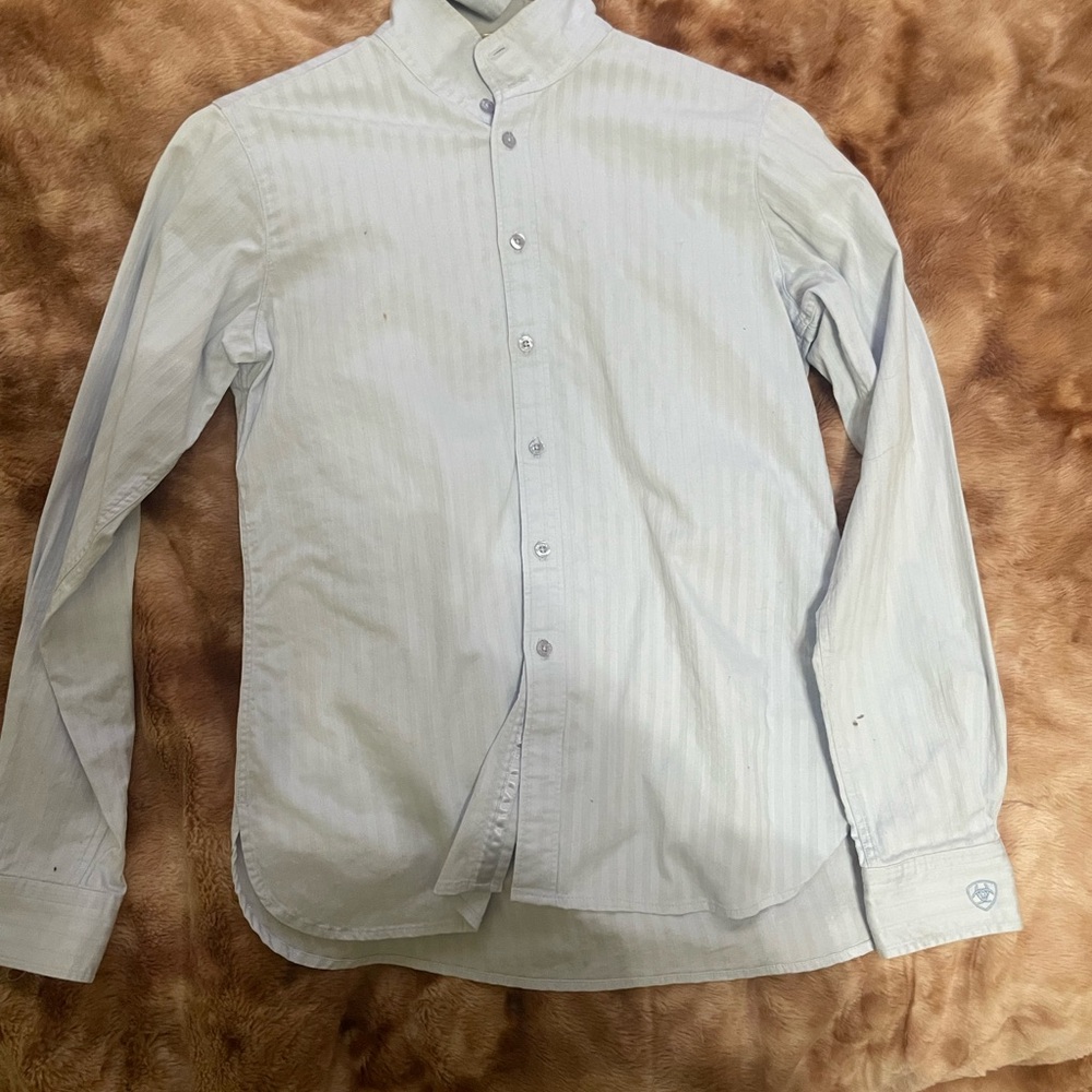 Ariat light blue Hunter Jumper show shirt with collar